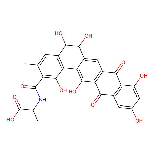 2D Structure of 11-O-Demethylpradimicinone I