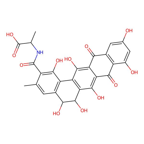 2D Structure of 11-O-demethylpradimicinone II