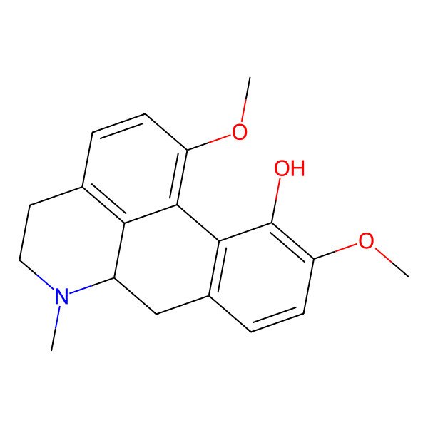 2D Structure of 1,10-dimethoxy-6-methyl-5,6,6a,7-tetrahydro-4H-dibenzo[de,g]quinolin-11-ol