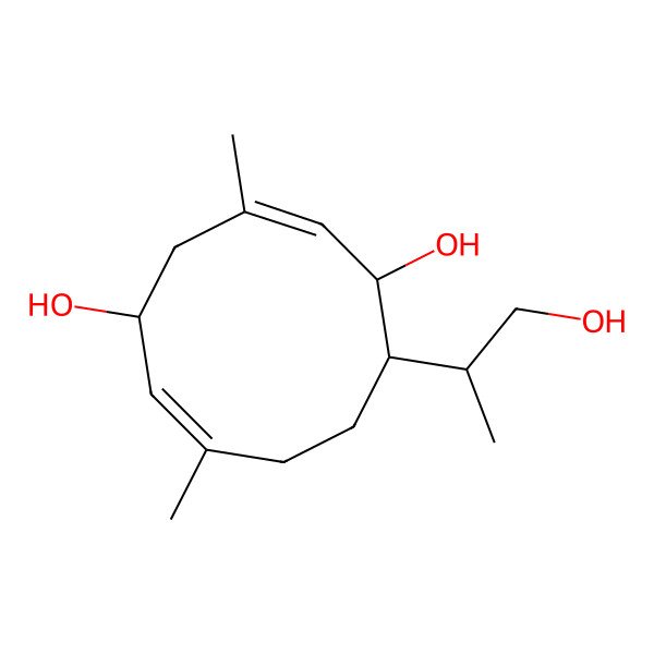 2D Structure of 1(10),4-Germacradiene-2,6,12-triol