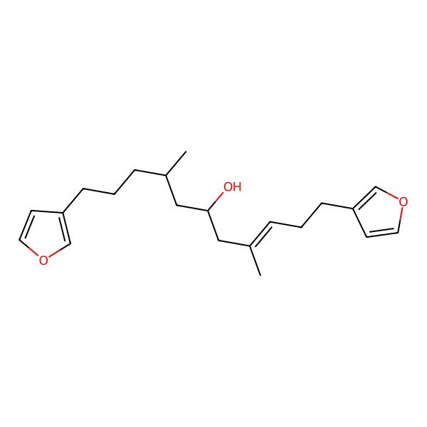 2D Structure of 1,11-Bis(furan-3-yl)-4,8-dimethylundec-3-en-6-ol