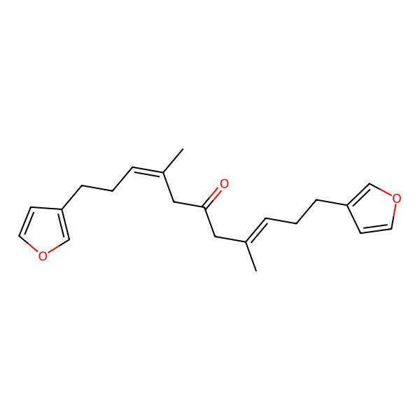 2D Structure of 1,11-Bis(furan-3-yl)-4,8-dimethylundeca-3,8-dien-6-one