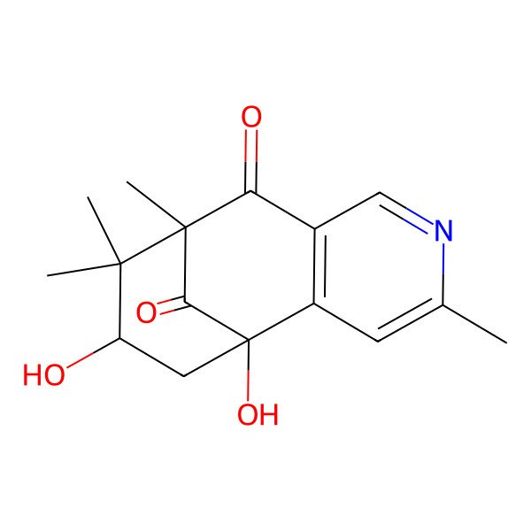 2D Structure of 1,11-Dihydroxy-4,9,10,10-tetramethyl-5-azatricyclo[7.3.1.02,7]trideca-2(7),3,5-triene-8,13-dione