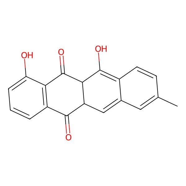 2D Structure of 1,11-Dihydroxy-8-methyl-5a,11a-dihydrotetracene-5,12-dione