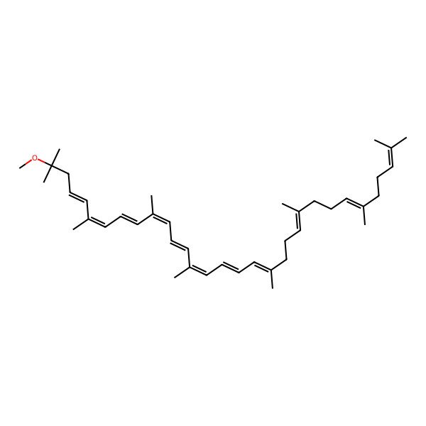 2D Structure of (6E,10E,14E,16E,18E,20E,22E,24E,26E,28E)-31-methoxy-2,6,10,14,19,23,27,31-octamethyldotriaconta-2,6,10,14,16,18,20,22,24,26,28-undecaene