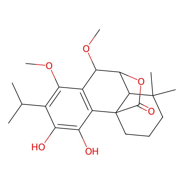 2D Structure of 11,12-Dihydroxy-7,14-dimethoxy-8,11,13-abietatrien-20,6-olide