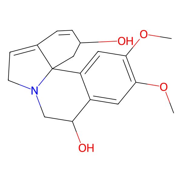 2D Structure of 11,12-dimethoxy-2,6,8,9-tetrahydro-1H-indolo[7a,1-a]isoquinoline-2,9-diol
