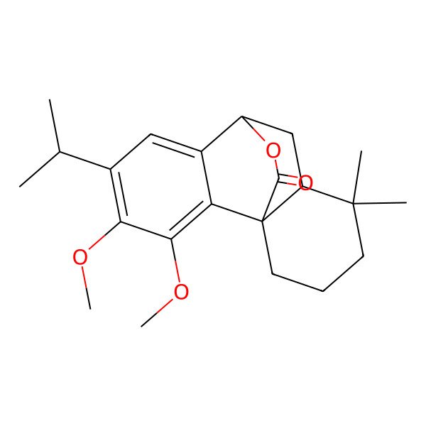 2D Structure of 11,12-Dimethoxy-8,11,13-abietatrien-20,7-olide