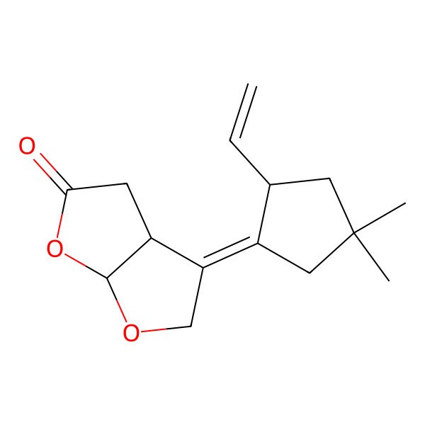 2D Structure of 11,12-Epoxy-5,6-seco-1,6(13)-tremuladien-5,12-olide