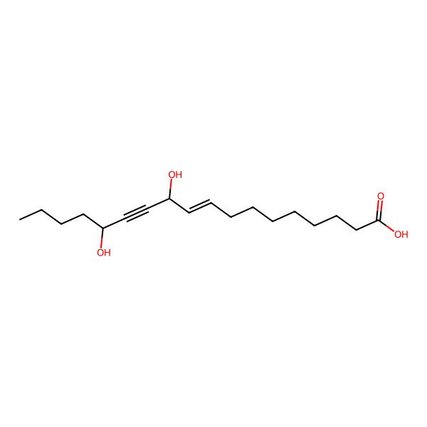 2D Structure of 11,14-Dihydroxyoctadec-9-en-12-ynoic acid