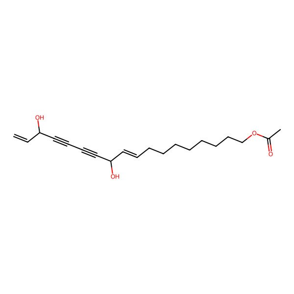 2D Structure of 11,16-Dihydroxyoctadeca-9,17-diene-12,14-diyn-1-yl acetate 2D Structure of 11,16-Dihydroxyoctadeca-9,17-diene-12,14-diyn-1-yl acetate