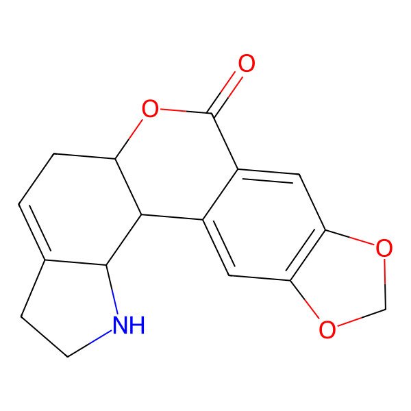 2D Structure of 11,16,18-Trioxa-4-azapentacyclo[11.7.0.02,10.03,7.015,19]icosa-1(20),7,13,15(19)-tetraen-12-one