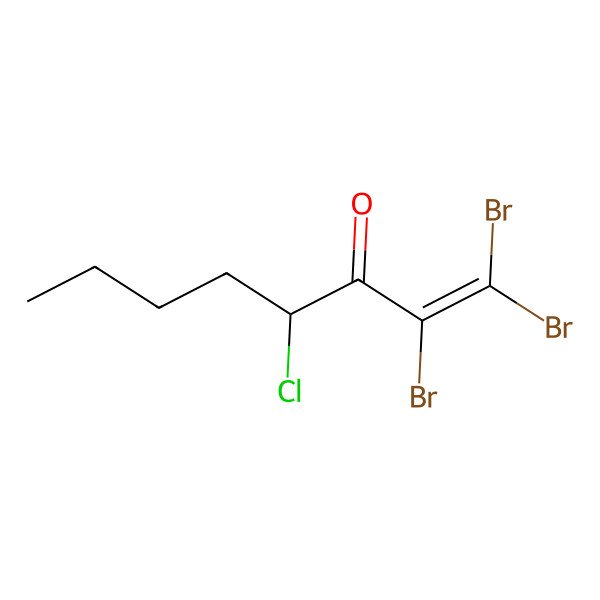 2D Structure of 1,1,2-Tribromo-4-chlorooct-1-en-3-one