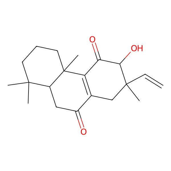 2D Structure of (2S,3S,4bS,8aS)-2-ethenyl-3-hydroxy-2,4b,8,8-tetramethyl-3,5,6,7,8a,9-hexahydro-1H-phenanthrene-4,10-dione