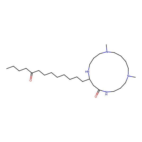 2D Structure of 1,13-Dimethyl-8-(9-oxotridecyl)-1,5,9,13-tetrazacycloheptadecan-6-one 2D Structure of 1,13-Dimethyl-8-(9-oxotridecyl)-1,5,9,13-tetrazacycloheptadecan-6-one