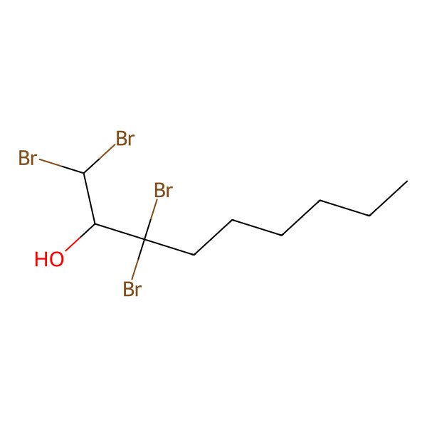 2D Structure of 1,1,3,3-Tetrabromononan-2-ol