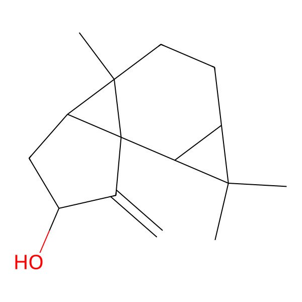 2D Structure of 1,1,3a-Trimethyl-6-methylidenedecahydrocyclopenta[2,3]cyclopropa[1,2-a]cyclopropa[c]benzen-5-ol