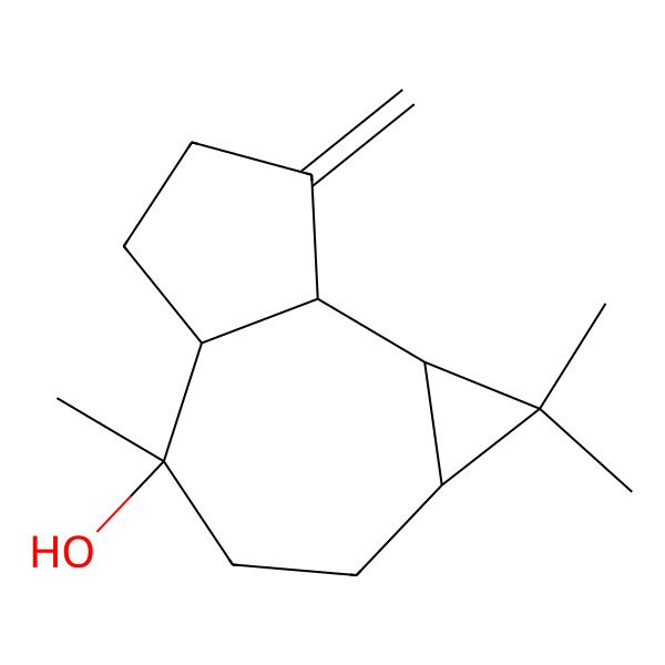 2D Structure of 1,1,4-Trimethyl-7-methylidene-1a,2,3,4a,5,6,7a,7b-octahydrocyclopropa[e]azulen-4-ol