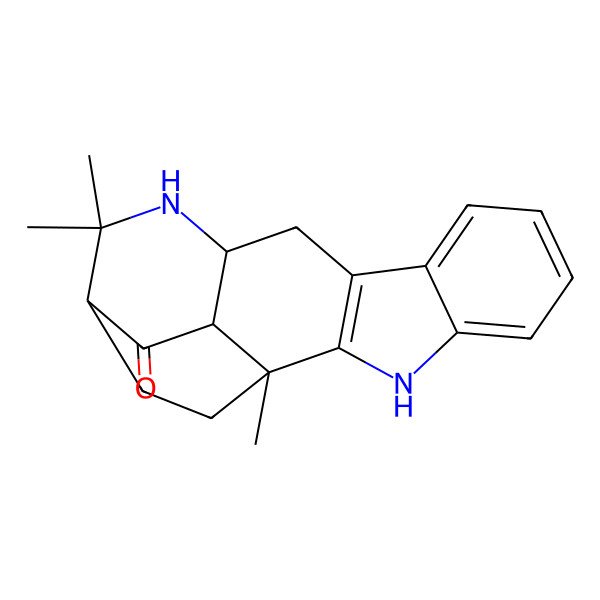 2D Structure of 1,14,14-Trimethyl-3,13-diazapentacyclo[13.2.2.02,10.04,9.012,17]nonadeca-2(10),4,6,8-tetraen-16-one