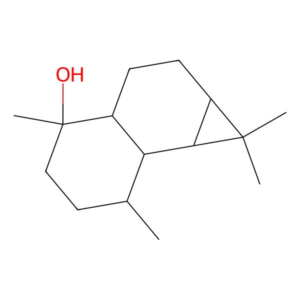 2D Structure of 1,1,4,7-tetramethyl-2,3,3a,5,6,7,7a,7b-octahydro-1aH-cyclopropa[a]naphthalen-4-ol
