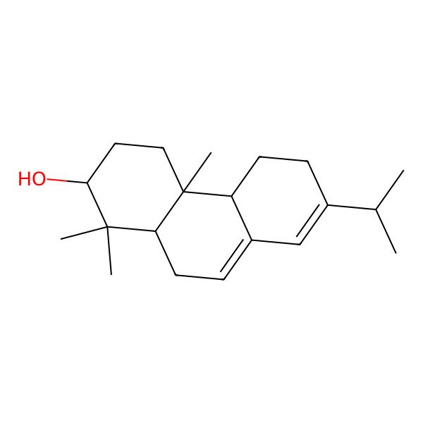 2D Structure of 1,1,4a-Trimethyl-7-propan-2-yl-2,3,4,4b,5,6,10,10a-octahydrophenanthren-2-ol