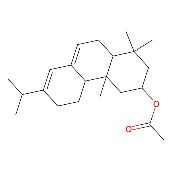 2D Structure of (1,1,4a-Trimethyl-7-propan-2-yl-2,3,4,4b,5,6,10,10a-octahydrophenanthren-3-yl) acetate