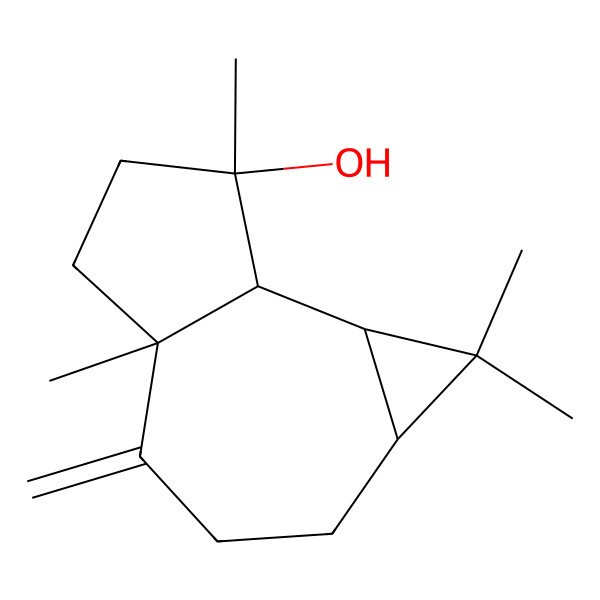 2D Structure of 1,1,4a,7-tetramethyl-4-methylidene-2,3,5,6,7a,7b-hexahydro-1aH-cyclopropa[h]azulen-7-ol