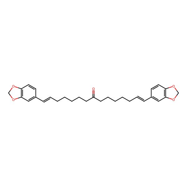 2D Structure of 1,15-Bis(1,3-benzodioxol-5-yl)pentadeca-1,14-dien-8-one