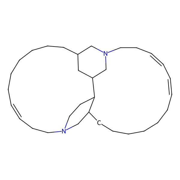 2D Structure of 1,16-Diazatetracyclo[27.3.1.112,16.014,30]tetratriaconta-4,19,21-triene