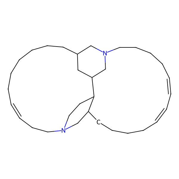 2D Structure of 1,16-Diazatetracyclo[27.3.1.112,16.014,30]tetratriaconta-4,21,23-triene