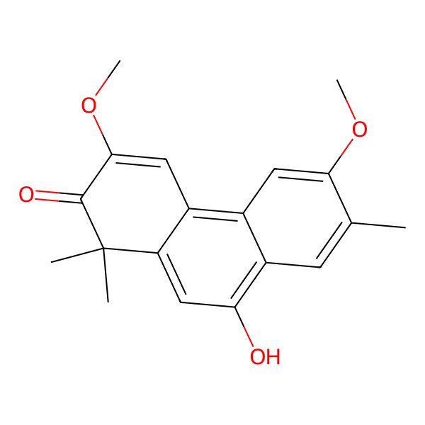 2D Structure of 1,1,7-Trimethyl-3,6-dimethoxy-9-hydroxyphenanthrene-2(1H)-one