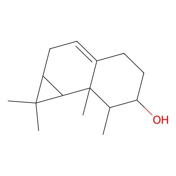 2D Structure of 1,1,7,7a-tetramethyl-2,4,5,6,7,7b-hexahydro-1aH-cyclopropa[a]naphthalen-6-ol