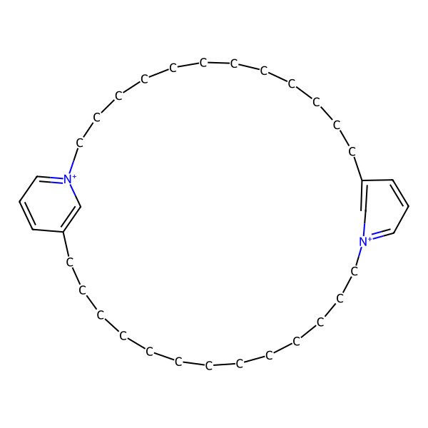 2D Structure of 1,18-Diazoniatricyclo[30.3.1.114,18]-heptatriaconta-1(36),14,16,18(37),32,34-hexaene