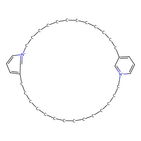 2D Structure of 1,18-Diazoniatricyclo[31.3.1.114,18]octatriaconta-1(37),14,16,18(38),33,35-hexaene