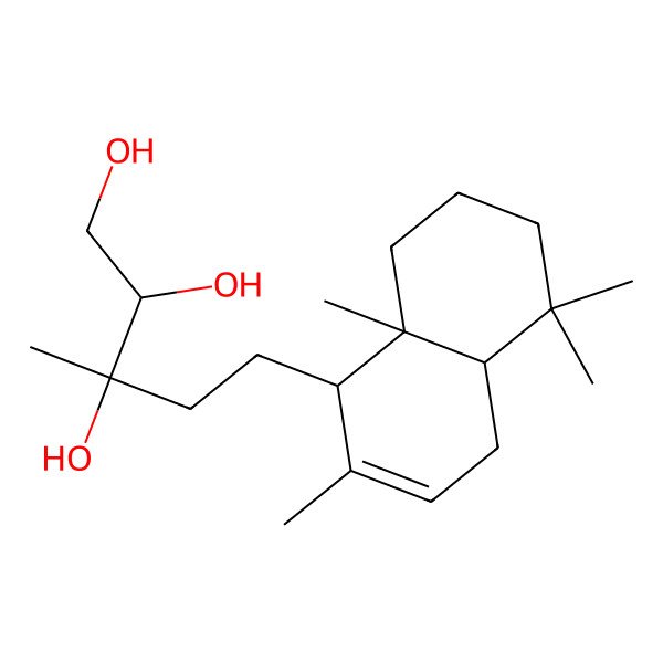 2D Structure of (2R,3S)-5-[(1R,4aR,8aR)-2,5,5,8a-tetramethyl-1,4,4a,6,7,8-hexahydronaphthalen-1-yl]-3-methylpentane-1,2,3-triol
