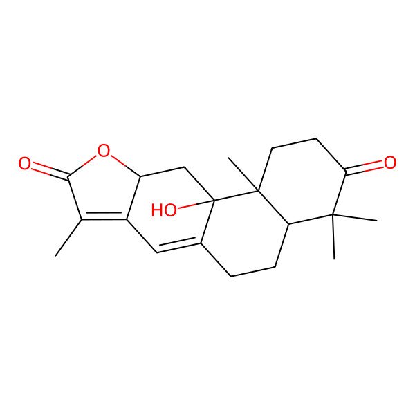 2D Structure of 11a-hydroxy-4,4,8,11b-tetramethyl-2,4a,5,6,10a,11-hexahydro-1H-naphtho[2,1-f][1]benzofuran-3,9-dione
