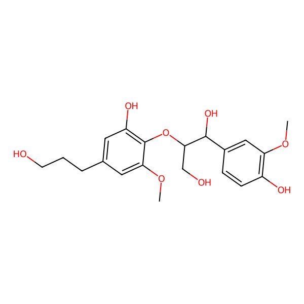 2D Structure of (1S,2R)-2-[2-hydroxy-4-(3-hydroxypropyl)-6-methoxyphenoxy]-1-(4-hydroxy-3-methoxyphenyl)propane-1,3-diol