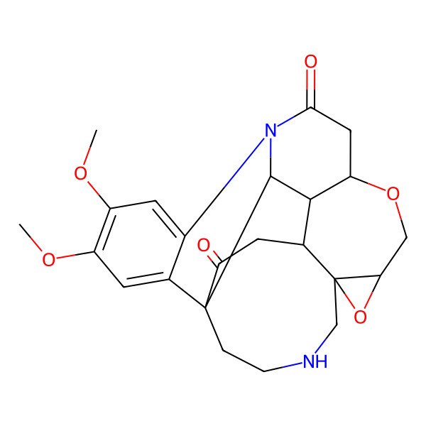 2D Structure of (1S,6R,8R,11R,23R,24R,25S)-17,18-dimethoxy-7,10-dioxa-4,14-diazaheptacyclo[12.6.5.01,25.06,8.06,23.011,24.015,20]pentacosa-15,17,19-triene-13,21-dione