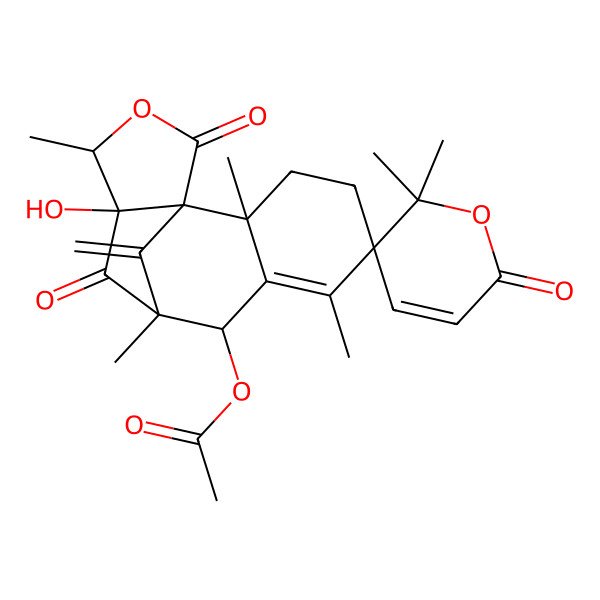 2D Structure of 11beta-Acetoxyisoaustinone