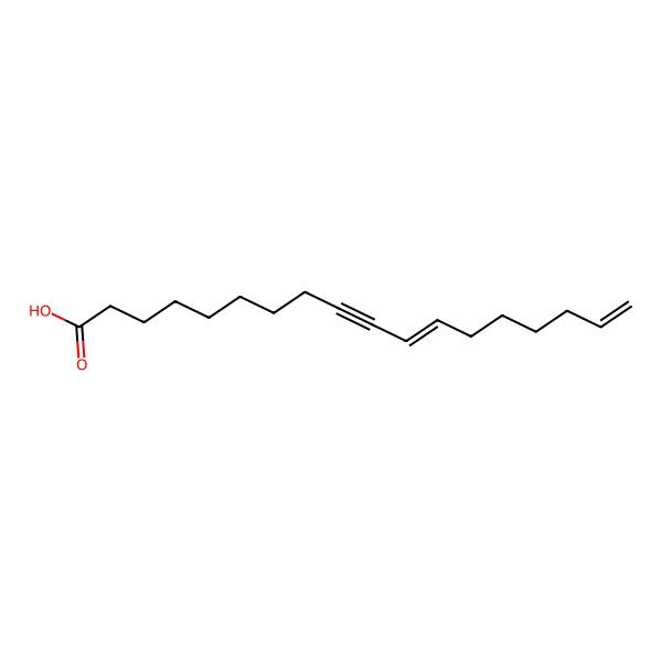 2D Structure of 11E,17-Octadecadien-9-ynoic acid