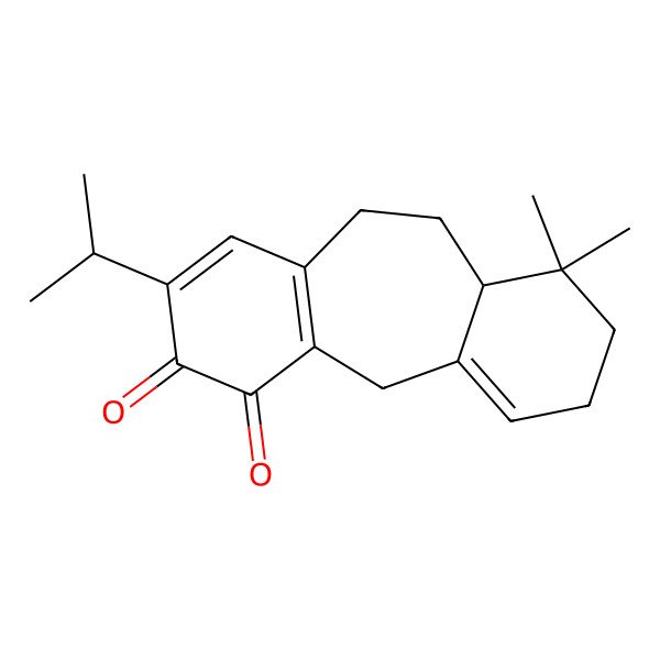 2D Structure of (11S)-12,12-dimethyl-6-propan-2-yltricyclo[9.4.0.03,8]pentadeca-1(15),3(8),6-triene-4,5-dione