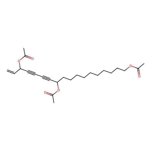 2D Structure of [(11S,16S)-11,16-diacetyloxyoctadec-17-en-12,14-diynyl] acetate