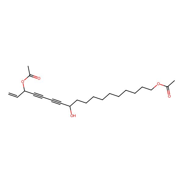 2D Structure of [(11S,16S)-16-acetyloxy-11-hydroxyoctadec-17-en-12,14-diynyl] acetate