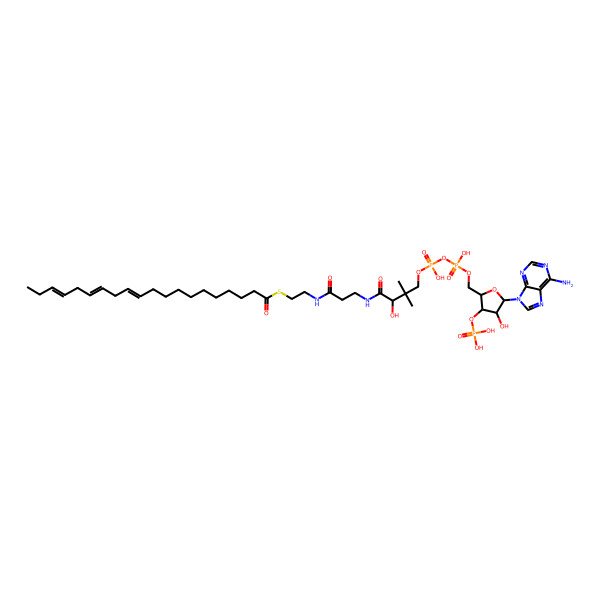 2D Structure of (11Z,14Z,17Z)-Icosatrienoyl-CoA