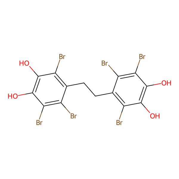 2D Structure of 1,2-Bis(2,3,6-tribromo-4,5-dihydroxyphenyl)ethane
