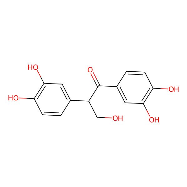 2D Structure of 1,2-Bis(3,4-dihydroxyphenyl)-3-hydroxypropan-1-one 2D Structure of 1,2-Bis(3,4-dihydroxyphenyl)-3-hydroxypropan-1-one