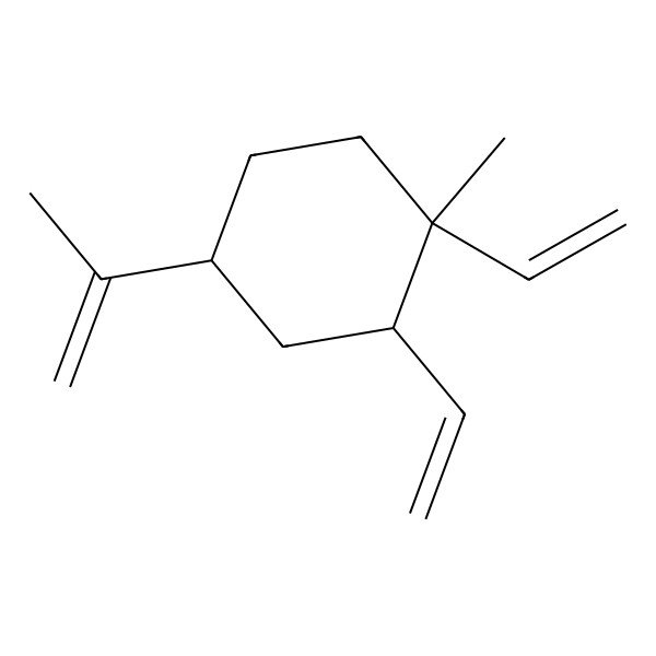 2D Structure of 1,2-Bis(ethenyl)-1-methyl-4-prop-1-en-2-ylcyclohexane