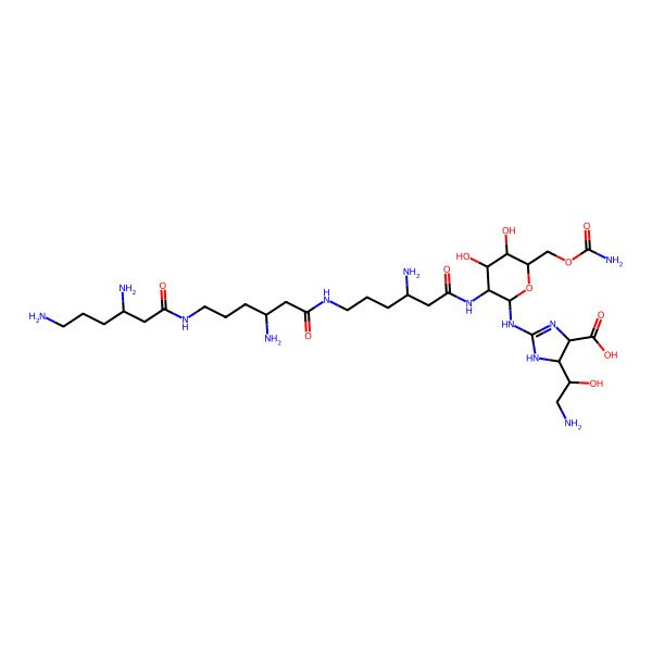 2D Structure of 12-carbamoylstreptothricin D acid