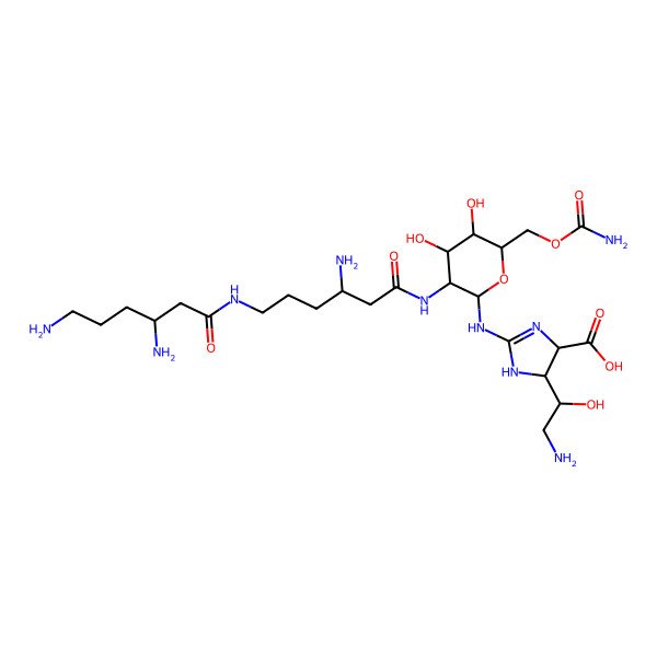 2D Structure of 12-carbamoylstreptothricin E acid