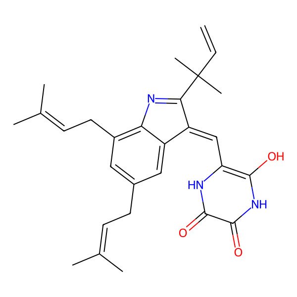 2D Structure of 12-demethyl-12-oxo-eurotechinulin B